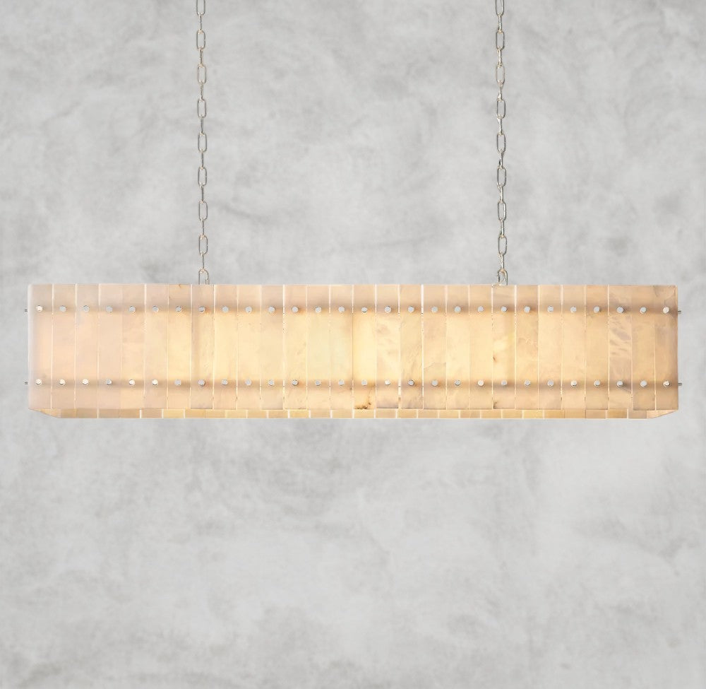 San Marco Alabaster Linear Chandelier 54", 72"